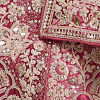 Exquisite Dusty Light Pink Velvet Crop Top Bridal Lehenga with Embroidery